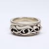 CHROME HEARTS 2000 925 Double Narrow Vine Band Ring Ring SilverUsed
