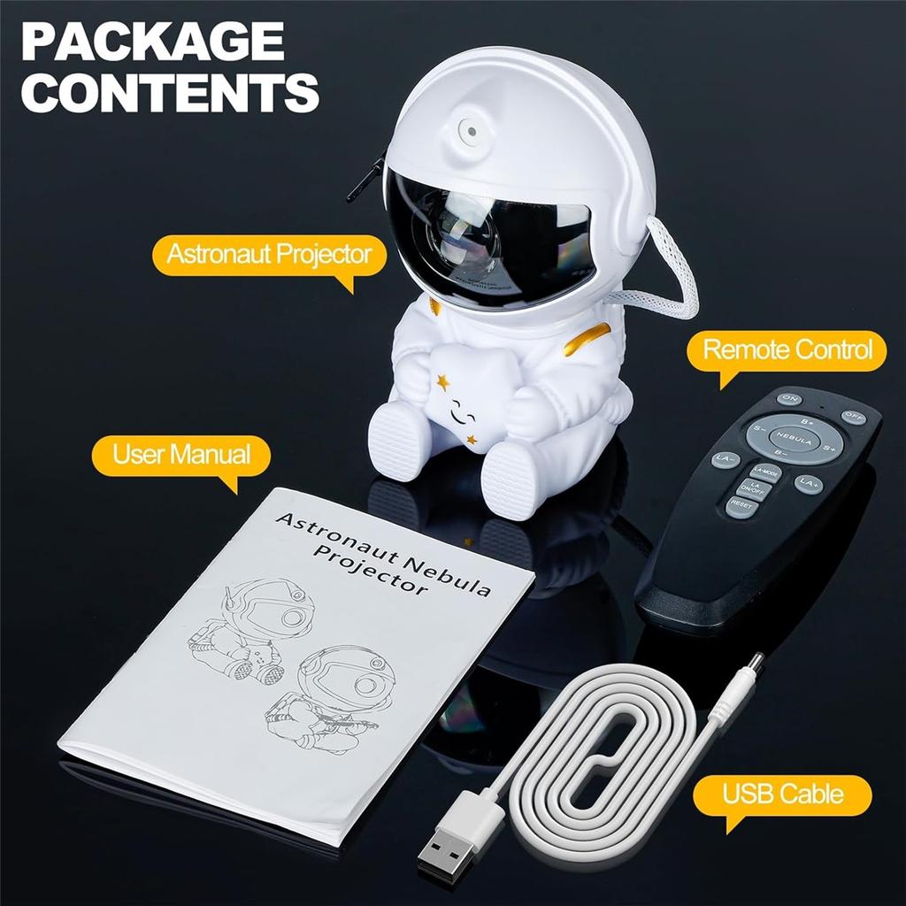 Astronaut Star Projector Lamp, Suitable for Multi-room Decoration, a Great Gift, and a Perfect Starry Night Light for Bedroom De