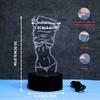 Modern 3D illusion night light, sexy women's design - touch sensitive, USB powered, suitable for bedroom atmosphere