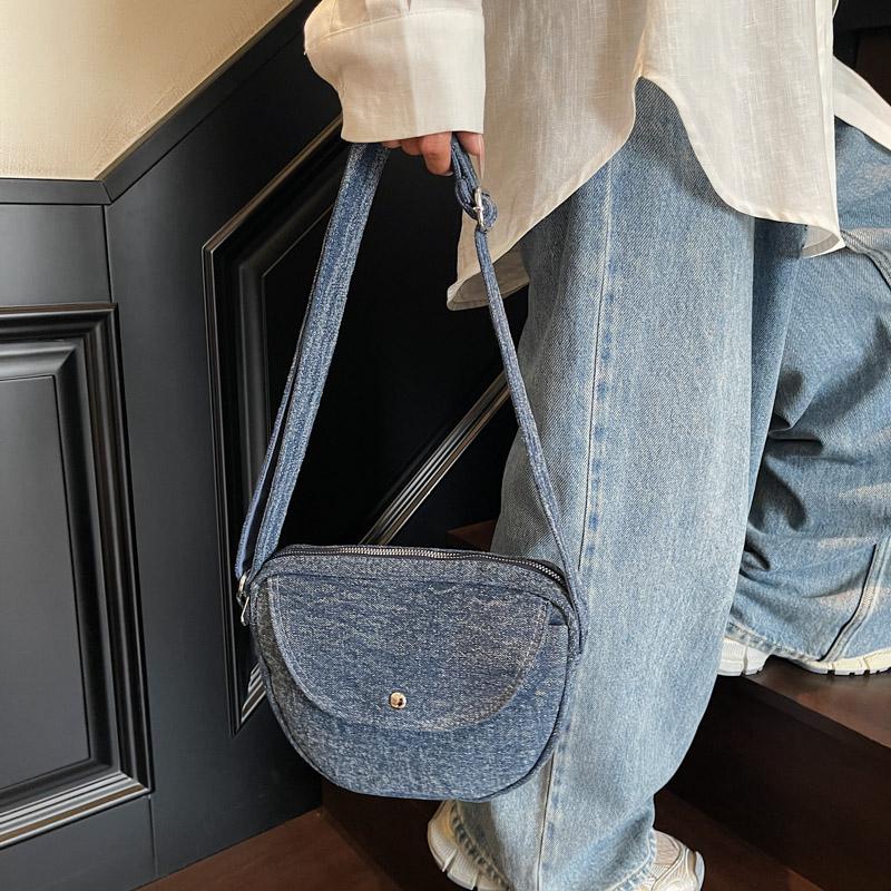 Geantă Denim Femei Geantă Mică de Umăr Geantă Crossbody