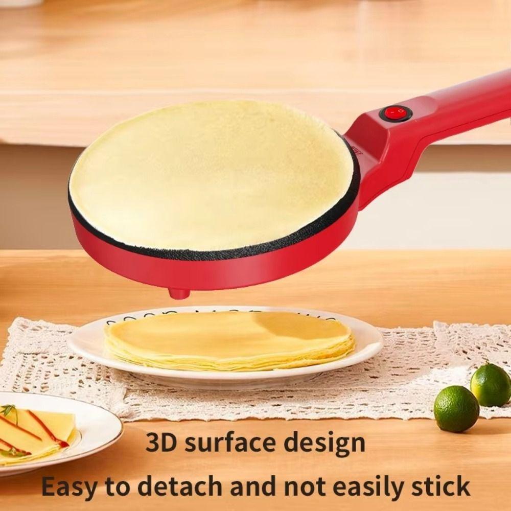 Ergonomic Grip Crepe Maker Simple Operation Pancake Maker Electric Pancake Pan Party Use
