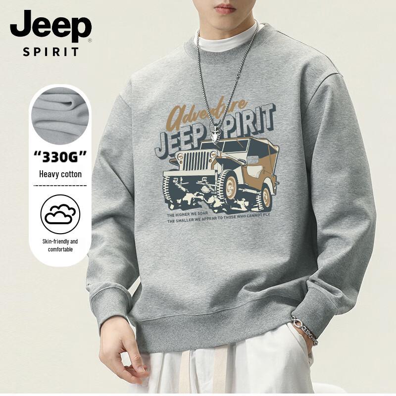 JEEP SPIRIT Men's Crewneck Pullover Sweatshirt
