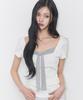 ILLIGO Layered Ribbon Tie T-Shirt White