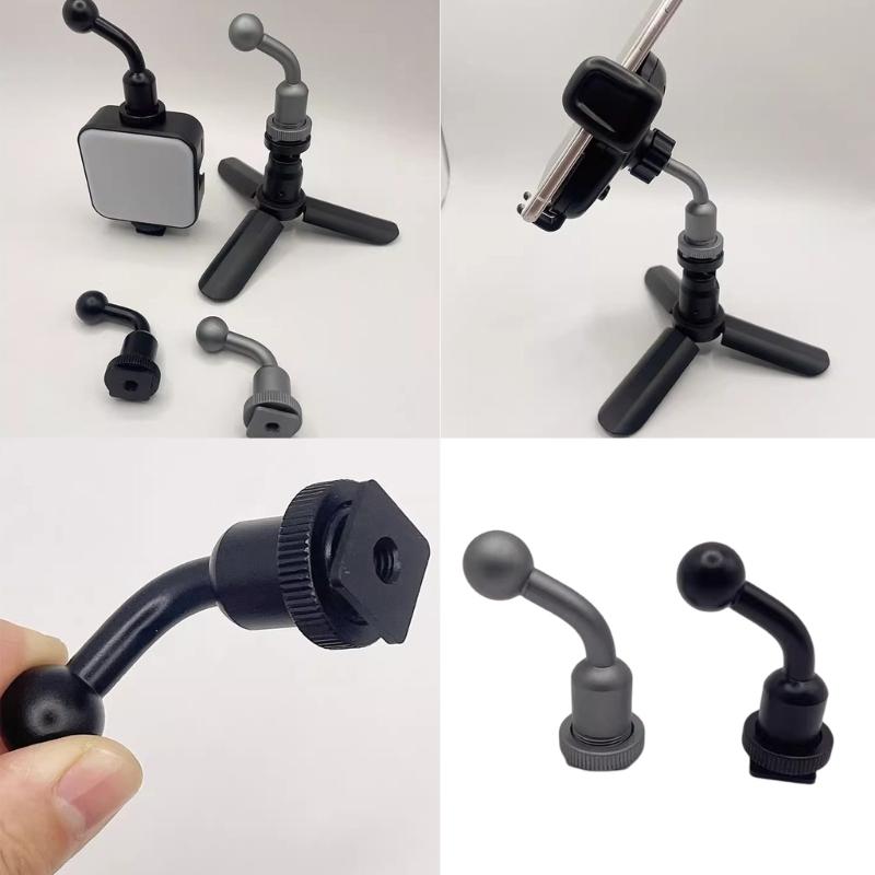 17mm Ball Head to Cold Shoe Adapter 1/4Inch Tripod Mount for Camera Phone Accessories Aluminum Alloy Construction