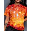 Summer Women T-shirt Creative 3D Printed Short Sleeved T-shirt Fashionable Comfortable Soft Breathable Large Loose T-shirt