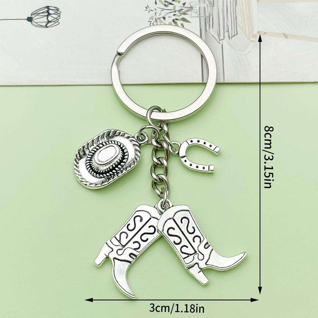 Retro Alloy Denim Boots Keychains & Charms: Unique Women's Accessories
