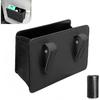 Car Trash Can, Multi-Function Open-Top Garbage Can, Foldable Hanging Mini Cars Storage Bag Container for Auto, Leather Car Organization Bag Back Seat