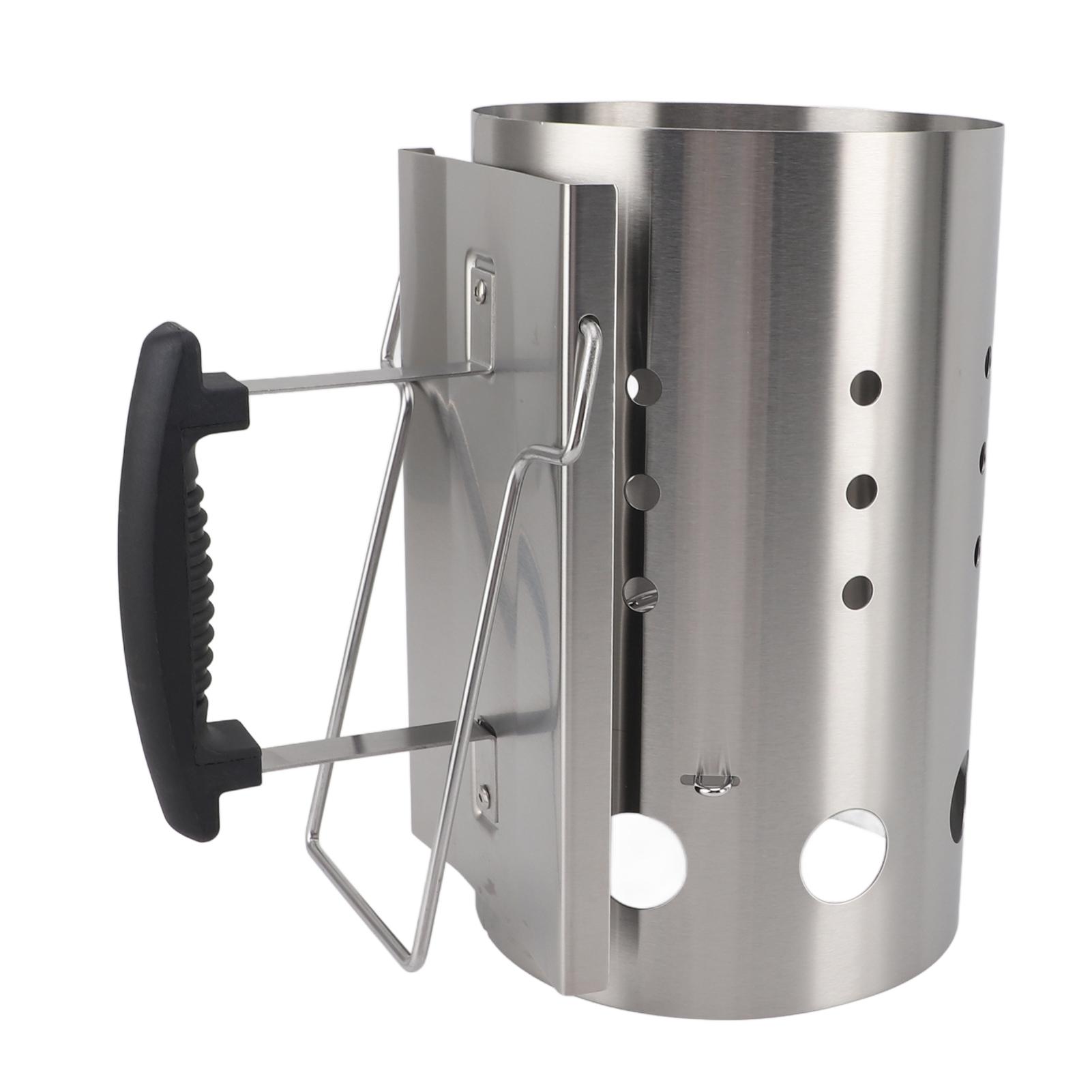 

Chimney Starter Stainless Steel Portable Efficient Charcoal Starter Barrel for Barbecue Camping Picnic
