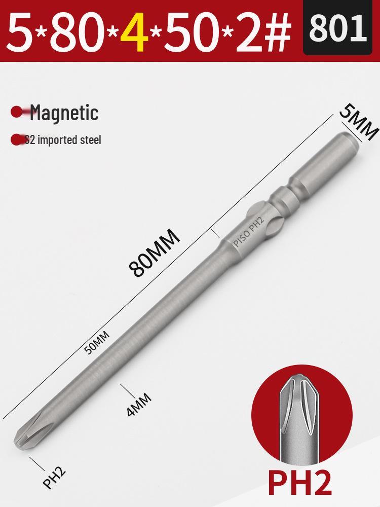 Imported S2 Steel 5mm Magnetic Electric Screwdriver Bits (801/800), 101-Piece Set
