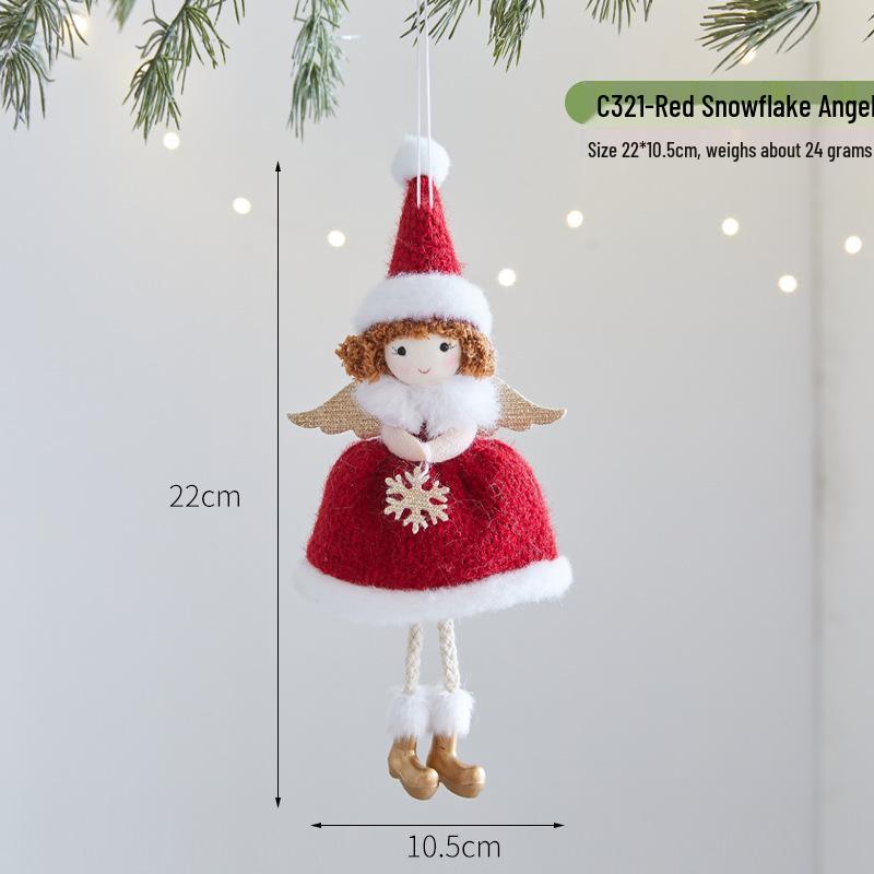 2026 Christmas Cute Plush Angel Elf Tree Ornament Pendant