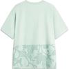 Li Ning Sports Trend Series Nadrukowany Okrągły Dekolt Wygodny Oddychający Luźny Krótki Rękaw T-shirt Unisex Top Jasny-Mchu-Niebieski AHSU327-3