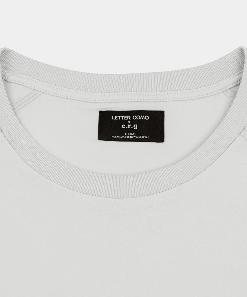 LETTERCOMO Soft Shell Aura Sleeve Short Sleeve T-Shirt Ice Grey