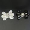 5 Pcs Rhinestones Bows Patches Lovely Decorative Patches Bowknot Patches Sewing Patches for Clothes Hat Shoes Hairpins
