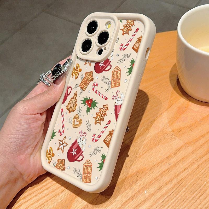Christmas Candy Picture for iPhone16ProMax Apple 15/14Pro Mobile Phone Case 13 Anti-drop 12 Advanced 11