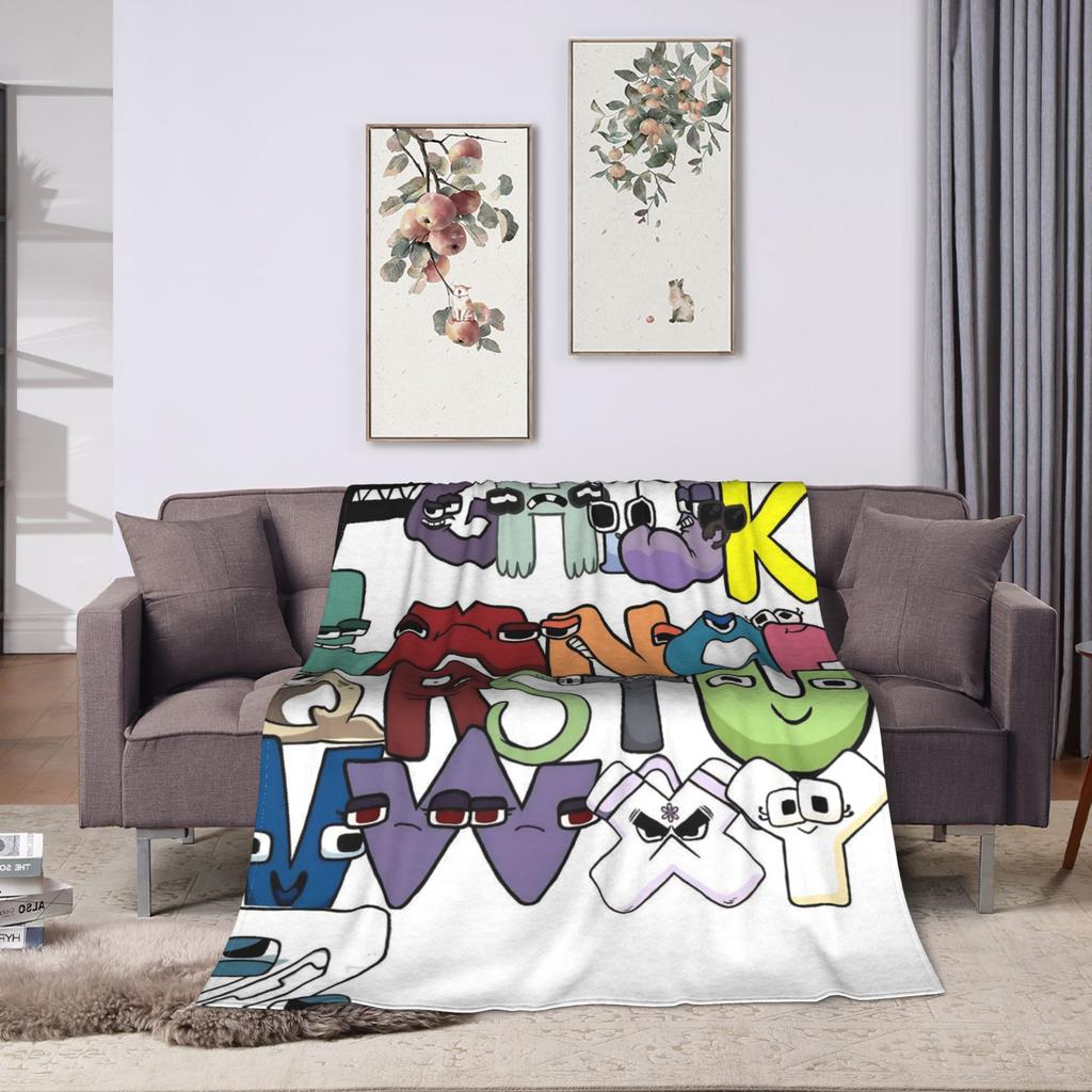 Alphabet Lore English Letter ABC  Blanket Quality Warm Soft  Throw Blanket Winter Picnic Couch Bed Funny Bedspread