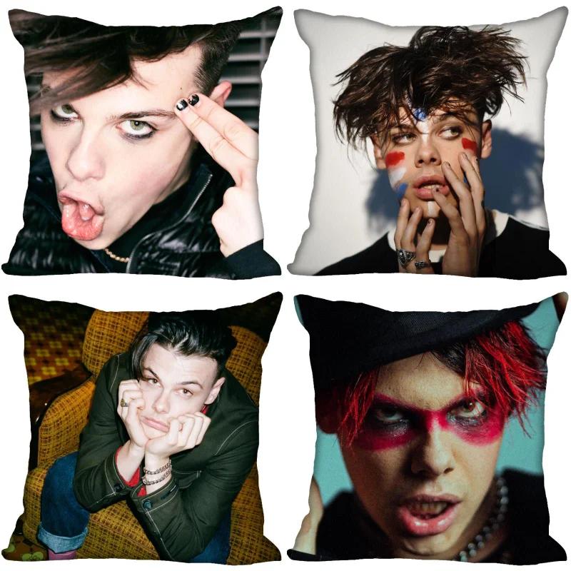Tonnika Chen Unisex New Yungblud Pillow Case For Home Decorative Pillows Cover Invisible Zippered Throw Pillowcases 45X45cm 0318