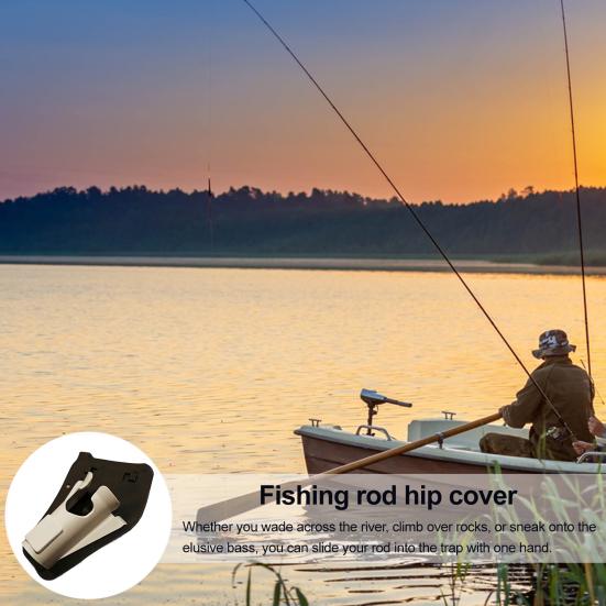 Slide-in Fishing Rod Hip Holster Weather-proof Quick Release Universal