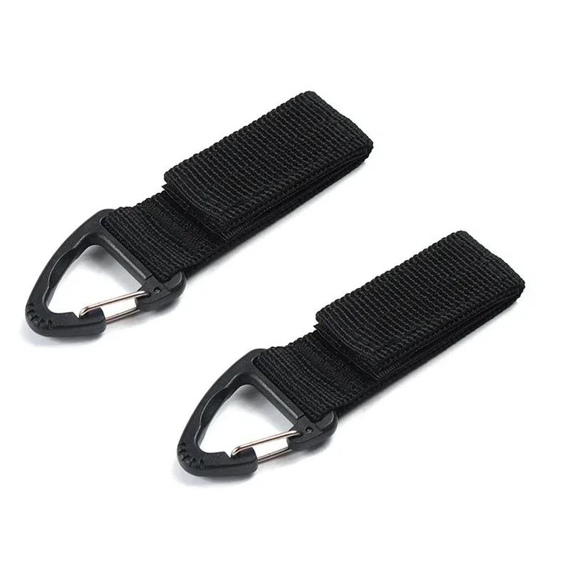 Outdoor Activity Camping Hiking Nylon Ribbon Keychain Molle Tactical Knapsack Triangle Backpack Waist Carryall Fastener Hook Buckle Climb Tool