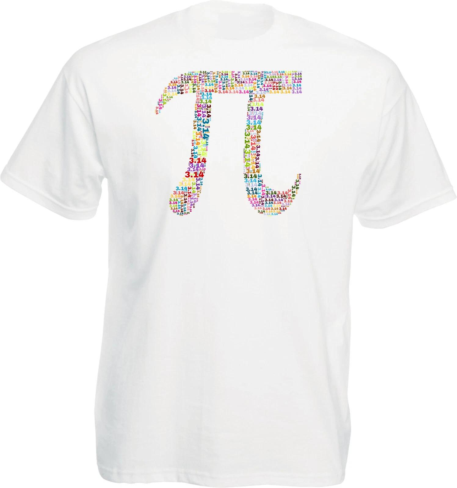 Футболка с числом 100% хлопок Мужские футболки Топ, День математики, Оригинальная футболка, Унисекс футболка для взрослых S