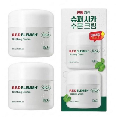 Dr.G Red Blemish Cica Soothing Cream Calming & Hydrating Face Cream 50ml × 2