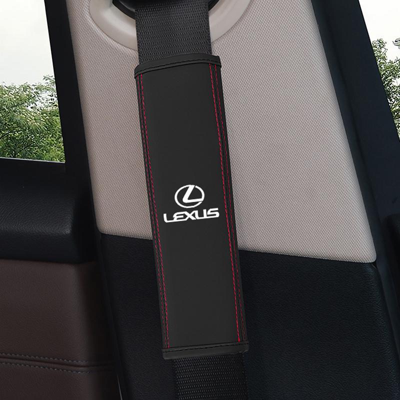 Car Seat Belt Cover Leather Safety Belt Shoulder Protector For Lexus RX330 IS250 Ct200h ES300h RX350 LS Car Interior Accessories