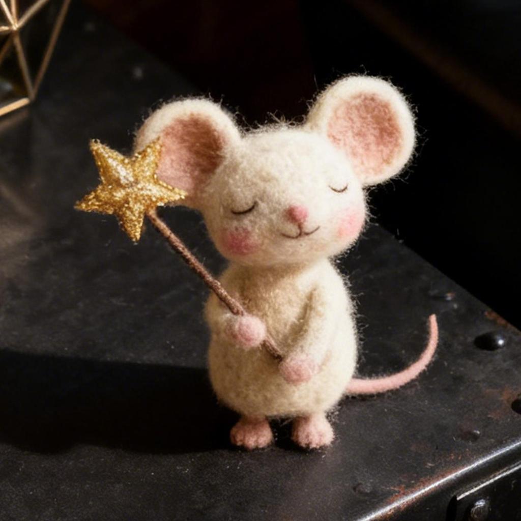 Felt Mice 3.1 Inch Fashionable Mousee Tabletop Decor for Christmas Easter Holiday Home Table Party Fireplace Mantel Bookshelf