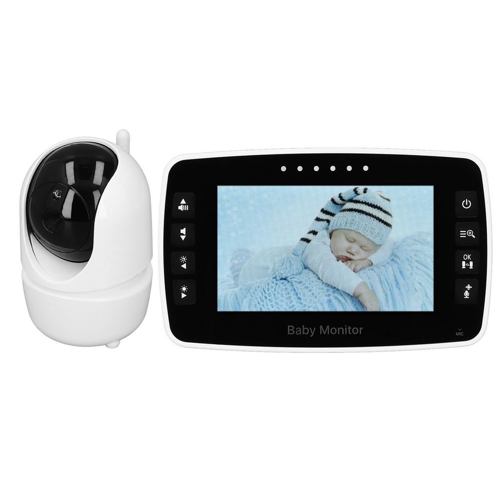 4,3-Zoll Video-Babyphone Kabellos IPS-Bildschirm 2x Temperaturanzeige 2-Wege Nachtsicht Baby