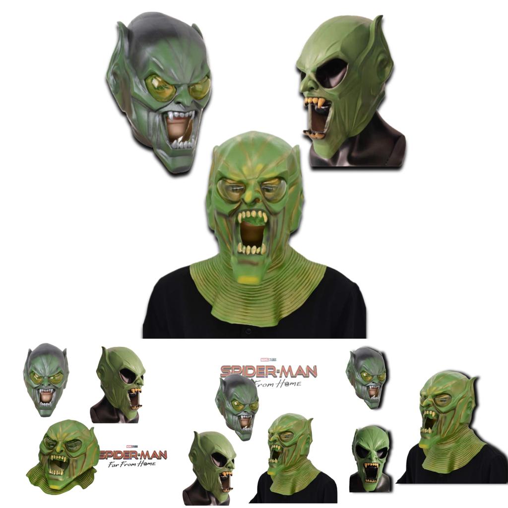 Hero Expedition Green Devil Mask Party Latex Facial Mask Goblin Mask Characters)