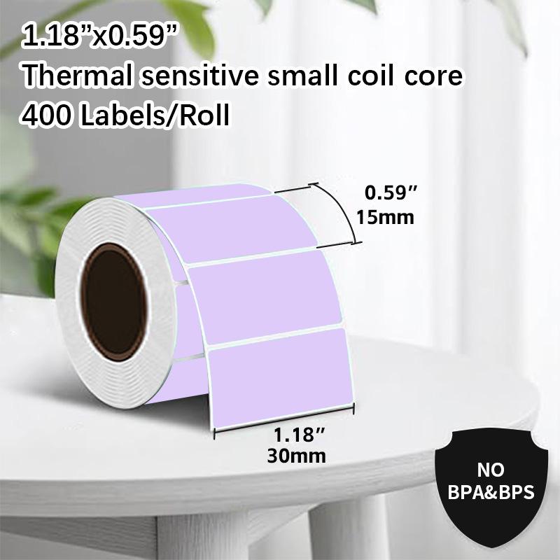 Colored Label Paper 30x15mm for Phomemo M100/M150/M220 Customization
