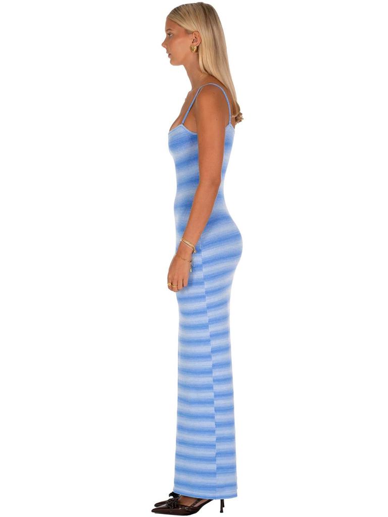 Strapless Sleeveless Sweater Women Spring Summer New Style Temperament Slim Fit Bodycon Knit Dress Long Skirt