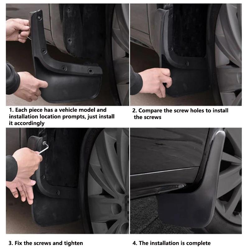 4PCS For Aeolus Haohan Dongfeng Mage 2025 2025 2025 Anti-splash Mud Guards Fender Front Rear Wheel Mudguards Splash Guard Tools