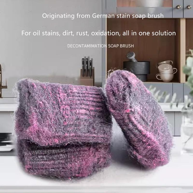 10Pcs Steel Wool Pads Rich Foam Utensil Cleaning Scrubber Scouring Pads Reusable Pre-Soaped Pad For Household Kitchen Cleaning