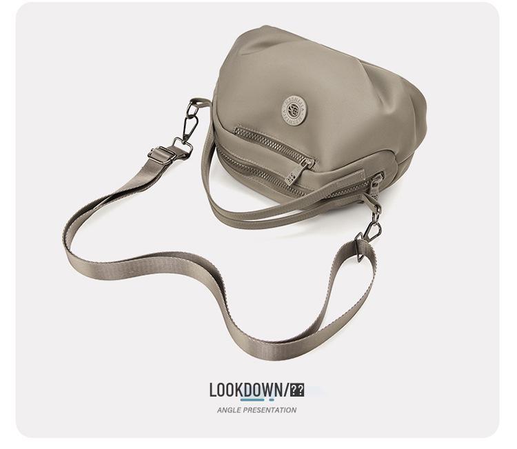 Vielseitige Damen Nylon Handy- & Umhängetasche - Großes Fassungsvermögen, Unifarbe, Schlichtes Crossbody-Design