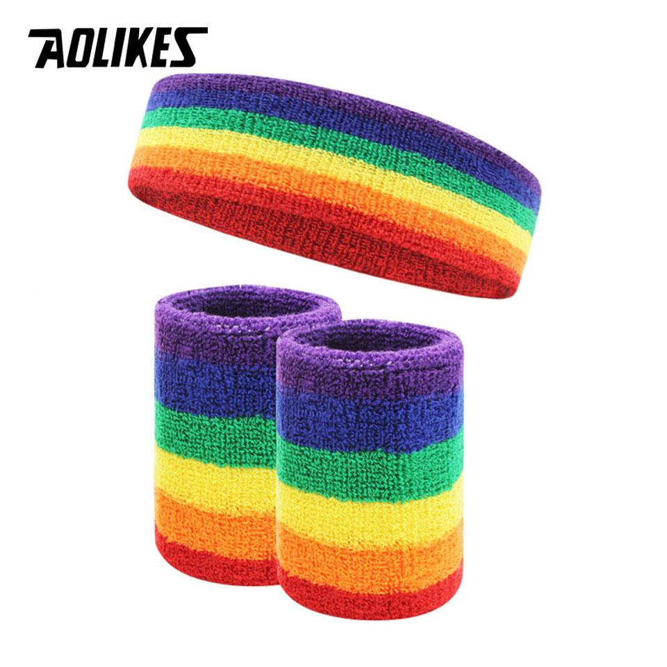 Aolikes Unisex Sport Wristband Sweatband Breathable Running Basketball Badminton Wrist Protector for Safety