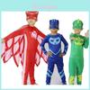 Noblekids Pj Mask Costume Featuring Colorful Catboy Owlette Gekko Jumpsuit For Kids