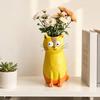 Cat Vase for Flowers, Quirky Cat Flower Vase for Desk Decoration and Bookshelf Display, 3D Decorative Vases for Home Office Styling and Gift Giving,