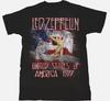 SALE Led Zeppelin USA Tour 1977 Flag T-Shirt Led Zeppelin Metal Rock Band Shirt Unisex T-Shirt