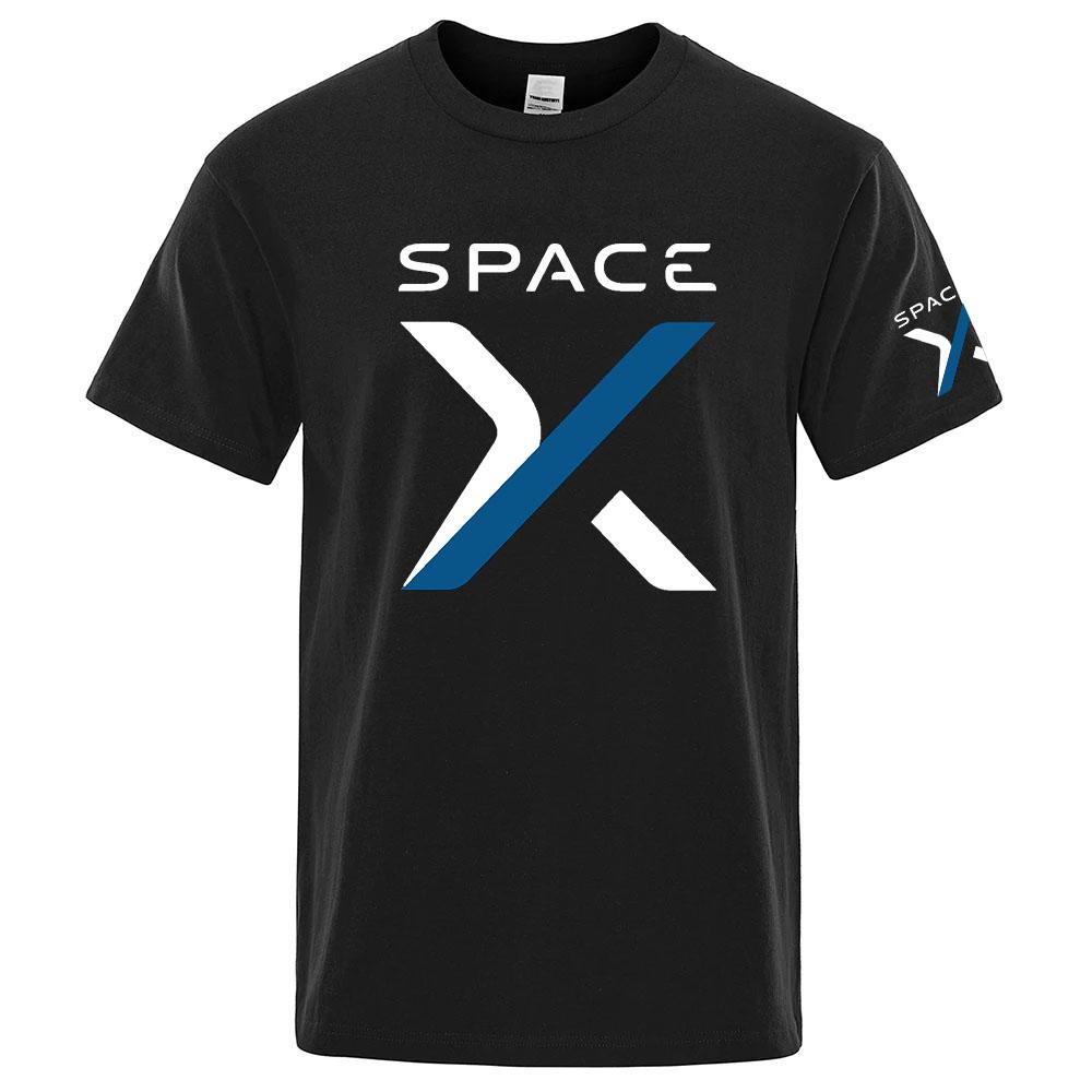 2026 Spacex Space X Logo Stampa Estate Unisex Nuova Maglietta a Maniche Corte Regolare Semplice Rinfrescante Asciugatura Rapida Top