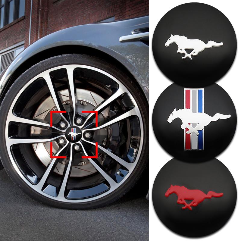 xubal5 For Ford Mustang Shelby GT Fender Zapatillas Miniatura Gt 2015 2012 4Pcs 56mm Car Wheel Center Cover Stickers Hub Cap Auto Badge