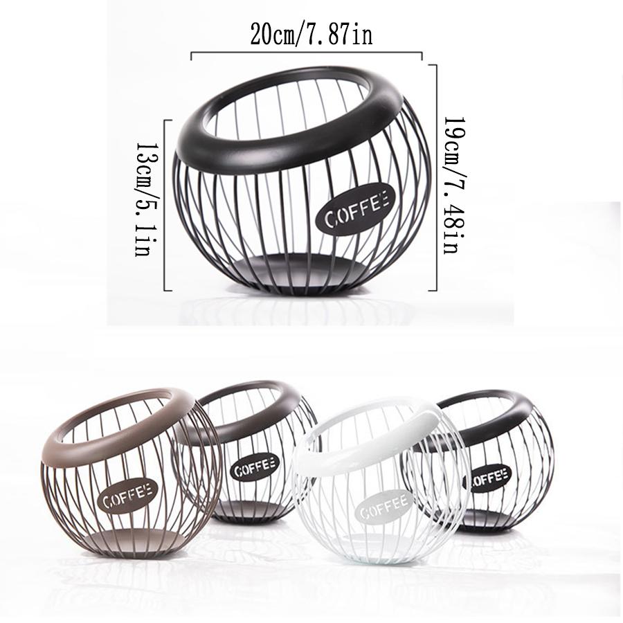 1 STÜCK Kreativer Europäischer Geformter Melonen- und Obstkorb Eisen Kaffeekapsel Aufbewahrungsständer Trockenfrüchte Obst Aufbewahrungsständer Schräge Öffnung