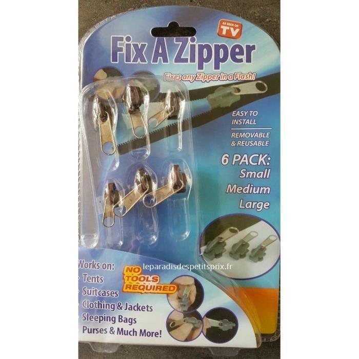 

Kit de réparation pour fermeture éclaire 6 pcs,S,M,L, zippers fermeture éclaire