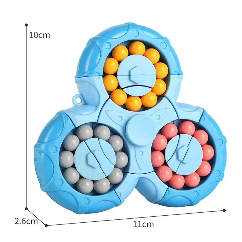 Six-sided Rotation Finger Bean Intelligence Gyro Antistress Fingertip Cube Learning Educational Magic Disk For Kids