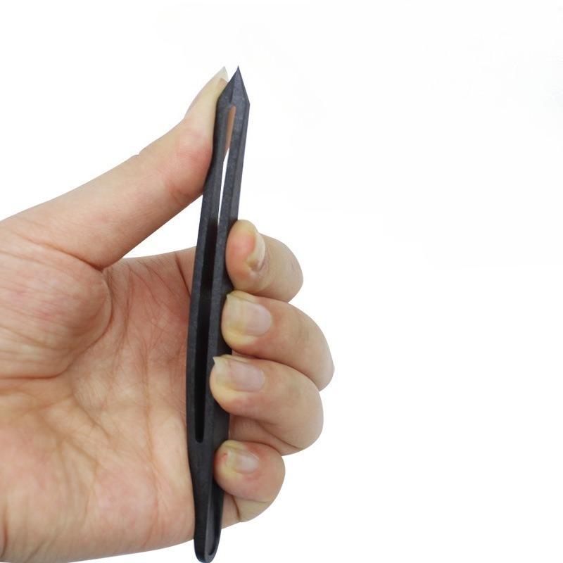 Insulated Anti-Static Black Tweezers - Industrial-Grade Nylon Tweezers with Pointed Electronic Repair Specialized  Tool