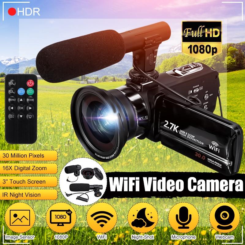 3 Inch 2.7K Camcorder Video Camera Wifi IR Night Vision 30MP LCD Screen Time-lapse Photography Camera Fotografica