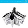 Men's Retro Black Three-Fold Sun Protection Umbrella – Unisex, Newspaper Pattern.