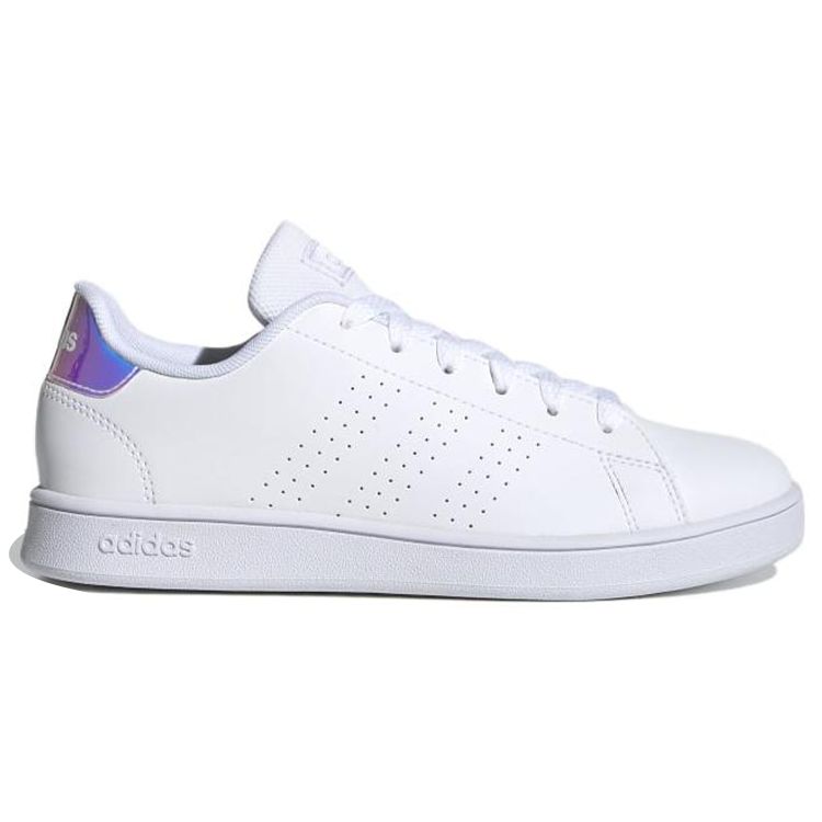 Adidas Neo Advantage Kids Durable Low-Top Skate Shoes White Green Kids Skate Shoes FY4624