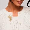 Ear Bouquet Brooch With Stone Elegant Pinets
