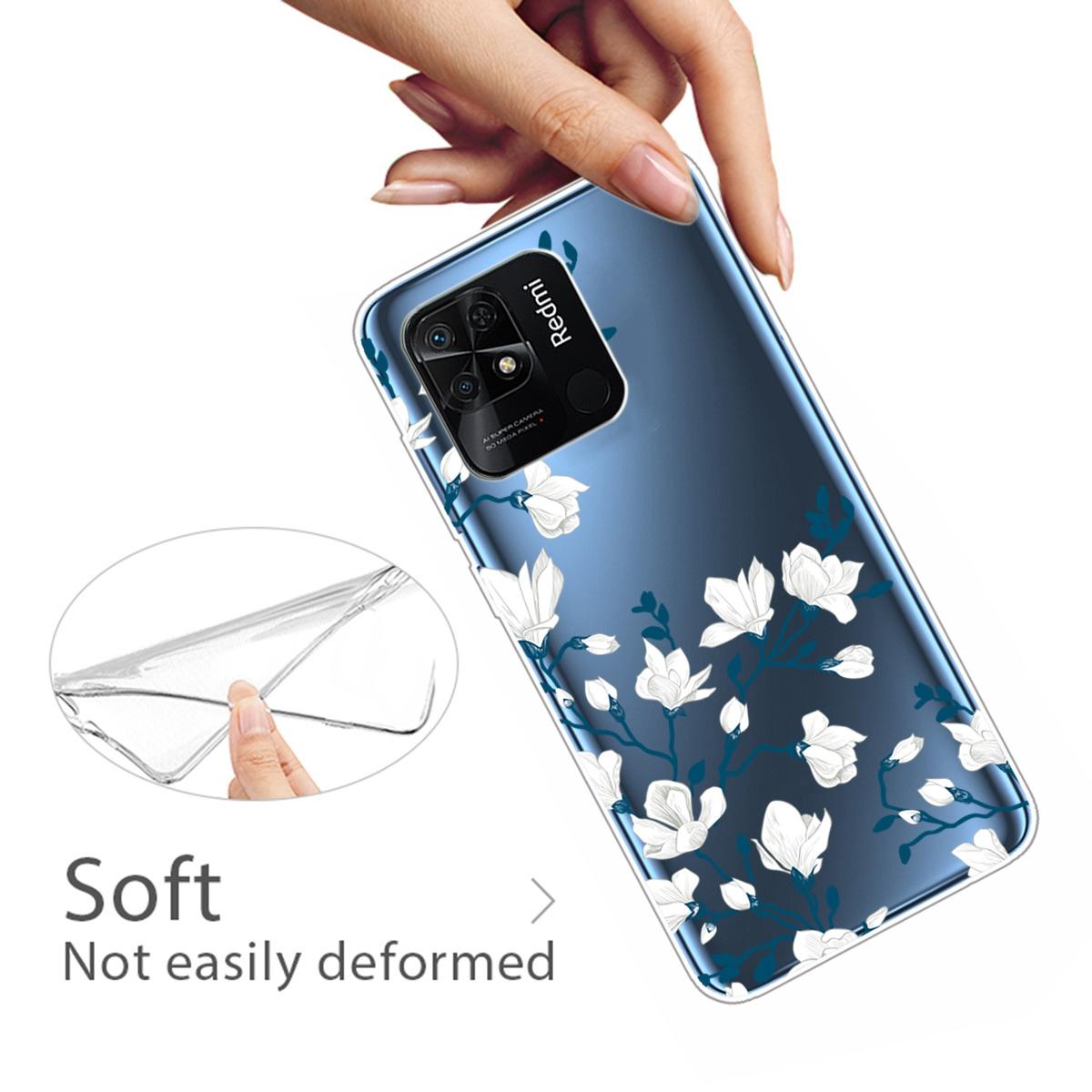

For Xiaomi Redmi 10C 4G IMD Pattern Printing Phone Case Ultra Slim Soft TPU Protective Back Cover Magnolias