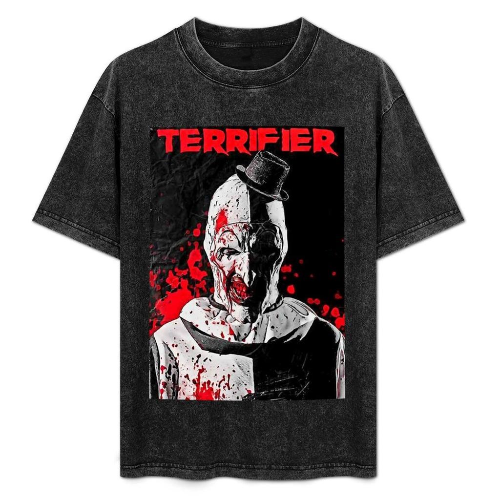 Terrifier Movie Horror Poster Art Tshirt Casual Work Wear Tshirt