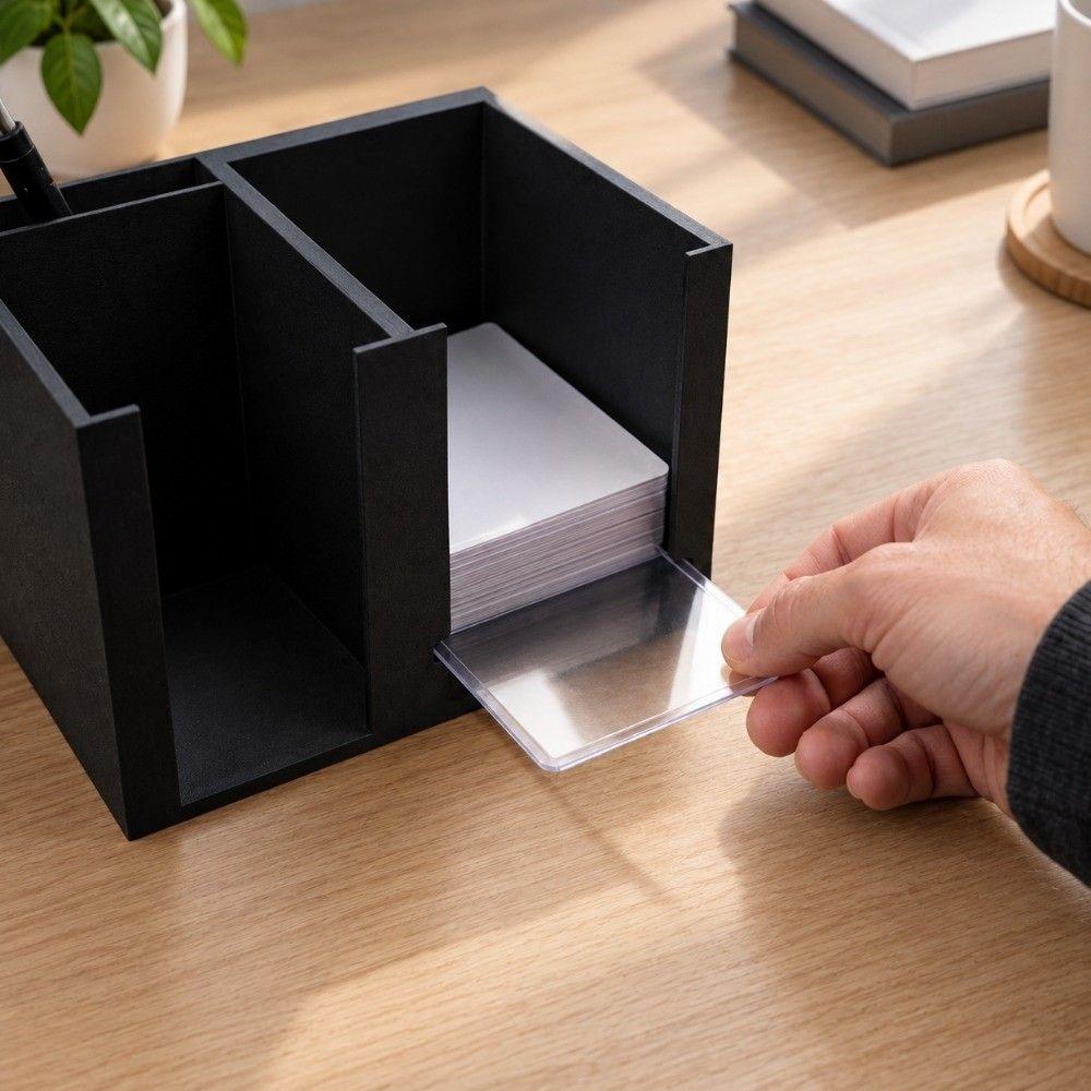 Dual Compartment Toploader Penny Sleeve Dispenser Card Storage Box Board Game Accessories